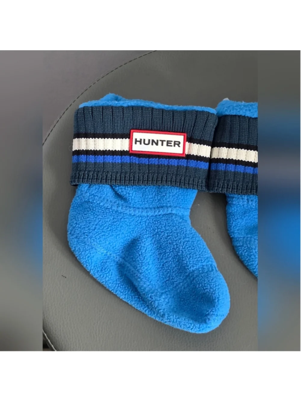 Hunter Kids Boot Socks Blue Fleece Boot Liners Size XS US 5–7